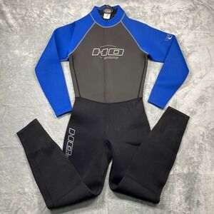 HO Sports Pro Am Full Wetsuit Youth Blue Grey Black Neoprene Long Sleeve Size 16